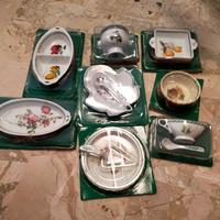 Set in ceramica e vimini 