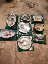 Set in ceramica e vimini 