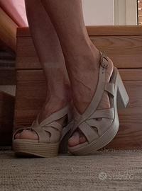 Sandali donna in pelle n.38
