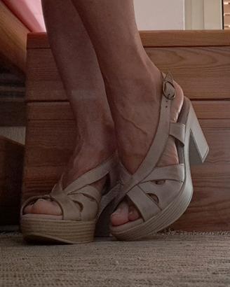 Sandali donna in pelle n.38