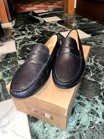 Scarpe mocassini Vergelio in pelle nera numero 42