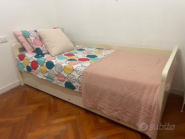 Letto singolo con secondo letto estraibile