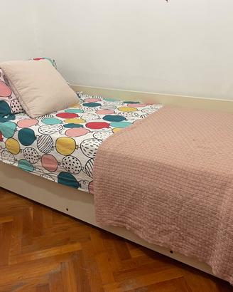 Letto singolo con secondo letto estraibile
