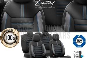 COPRISEDILI per Bmw Serie 1 Pelle e Tessuto BLU