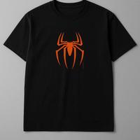maglietta nera spiderman