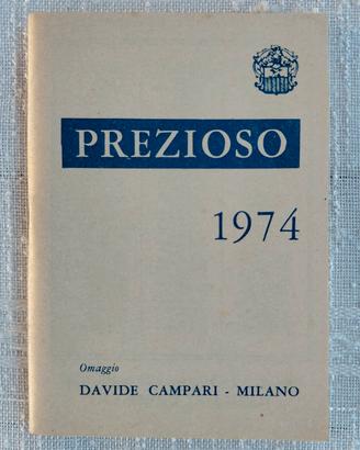 Calendarietto Agenda Prezioso 1974 Campari Milano