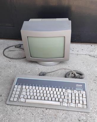Monitor olivetti m24 e tastiera vintage