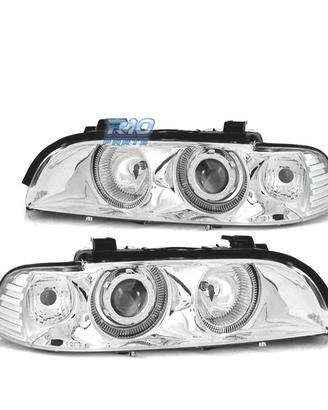 FARI BMW E39 95-03 XENON ANGEL EYES FONDO CROMATO