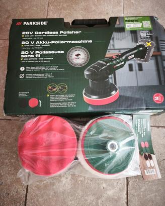 Lucidatrice Levigatrice Parkside 20V + accessori 