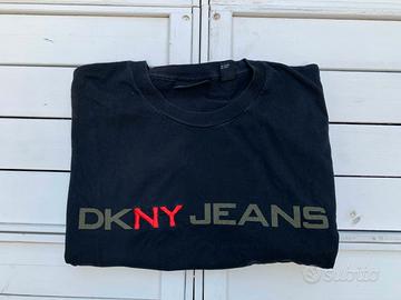 Tshirt Uomo DKNY Jeans Tg. M Nero Cotone