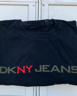 Tshirt Uomo DKNY Jeans Tg. M Nero Cotone