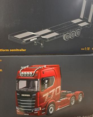 scania camion huina radiocomandato + rimorchio
