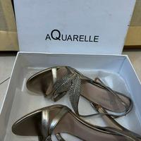 Sandali con tacco argento