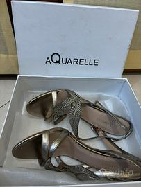 Sandali con tacco argento