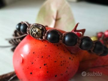 Bracciale Shamballa Ebano e Buddha