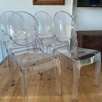 4 sedie trasparenti design kartell