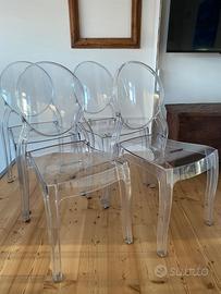 4 sedie trasparenti design kartell