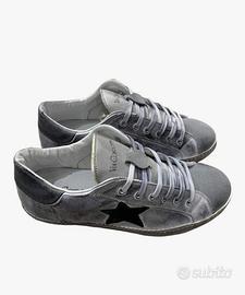 Sneaker Basse Uomo Stella Grigie Bianche 