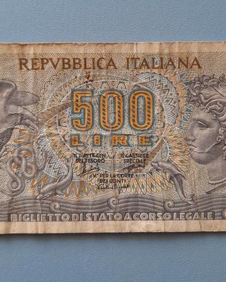 Biglietto di stato "Aretusa" da 500 lire anno 1966
