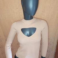 Maglia ZARA KNIT a costine con cut-out 