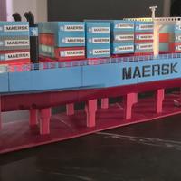 Porta Container MAERSK stampata in 3d con LED