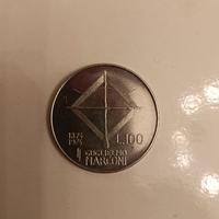 Moneta 100 lire Guglielmo Marconi 1974