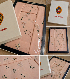 Set lenzuola vintage ricamate Ricami Svizzeri