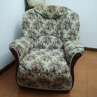 Poltrone bergere legno e tessuto goblin