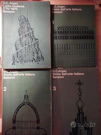 G.C Argan Storia dell' arte italiana 1/2/3 volumi 
