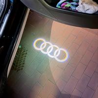 Confezione da 2 luci per porte auto, logo Audi