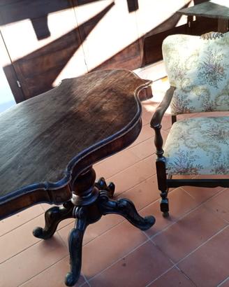 Tavolo antico "Biscotto" + sedia