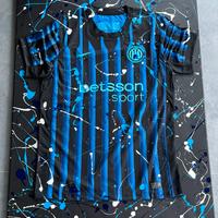 Quadro maglia inter dipinta a mano