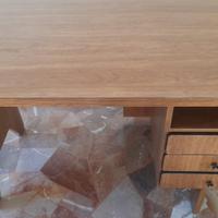 scrivania anni 70 con prolunga