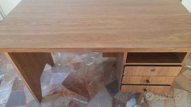 scrivania anni 70 con prolunga