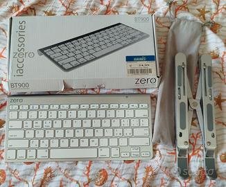 mini tastiera bluetooth + supporto PC portatile 