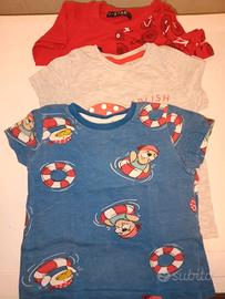 Set di 3 magliette bambino centimetri 98