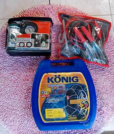 CATENE DA NEVE KIT COMPRESSORE 12V + CAVI 12V 