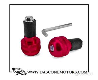 COPPIA CONTRAPPESI MANUBRIO ROSSI ANODIZZATO SOFT