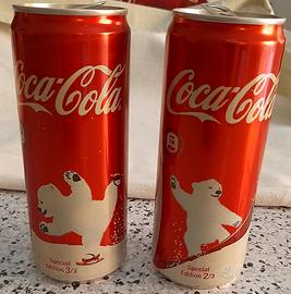 Due lattine da collezione coca cola vuote 