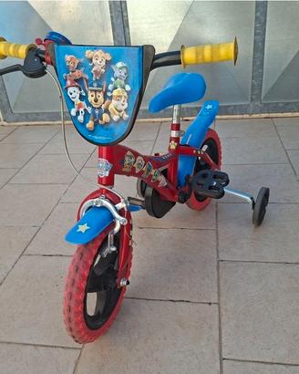 Bicicletta bambino paw patrol
