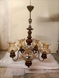 lampadario in vetro - vintage 