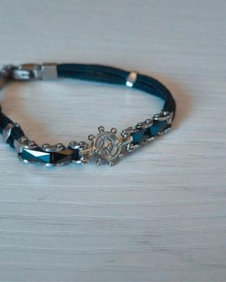 bracciale misto tessuto metallo da collezione 