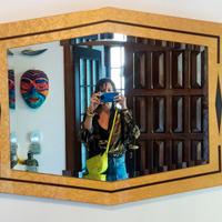 Specchio in radica art decò