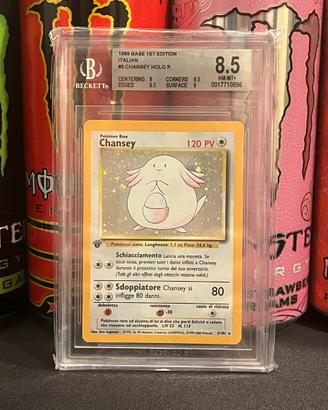 Pokemon Set Base 1 edizione Chansey BGS 8,5