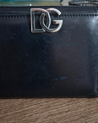 Portafoglio in Pelle Nera D&G