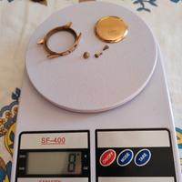 cassa in oro per landeron - anni 50.