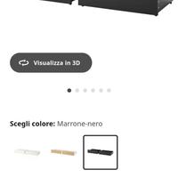 4 Cassetti per letto Ikea Malm colore nero-marrone