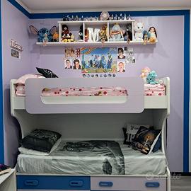 Letti a castello nuovi in legno bianco