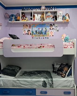 Letti a castello nuovi in legno bianco