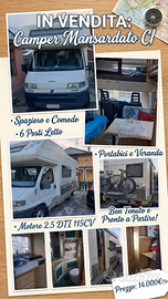 Fiat ducato 2,5 dti 6 posti viaggio e dormire
